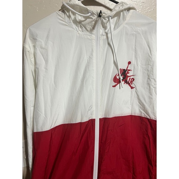 Nike Jordan Air Flight Windbreaker Jacket Full Zip Hooded Vintage Classic - Picture 8 of 9